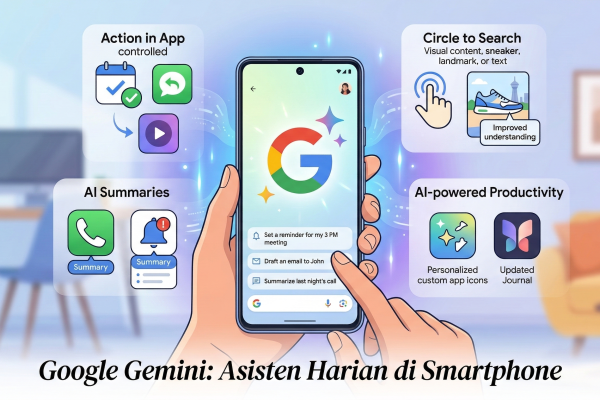 Google Dorong Gemini Jadi Asisten Harian di Smartphone